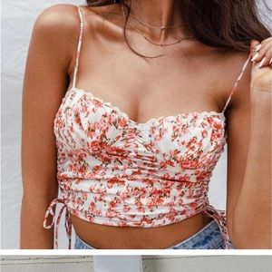 Princess Polly Pink Floral Maddi Top 2